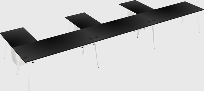 Modern l-shaped office desk