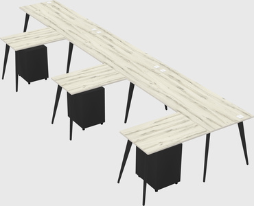Modern l-shaped office desk