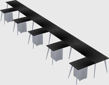 Modern l-shaped office desk