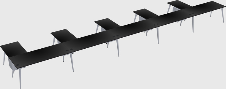 Modern l-shaped office desk