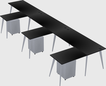 Modern l-shaped office desk