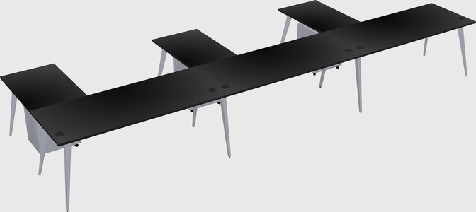 Modern l-shaped office desk