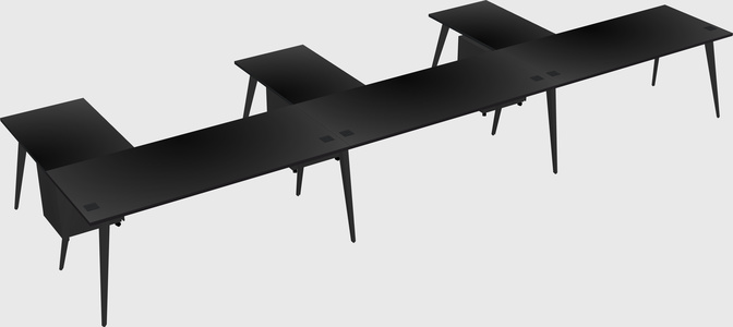 Modern l-shaped office desk