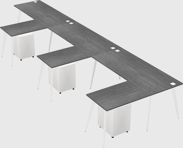 Modern l-shaped office desk