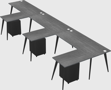 Modern l-shaped office desk