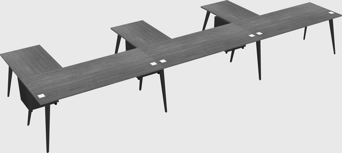 Modern l-shaped office desk