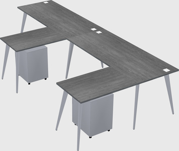 Modern l-shaped office desk