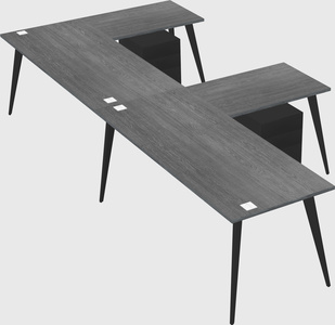 Modern l-shaped office desk