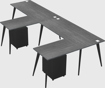 Modern l-shaped office desk