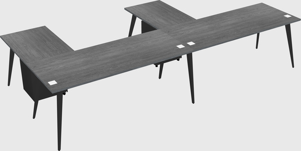 Modern l-shaped office desk