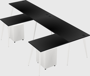 Modern l-shaped office desk