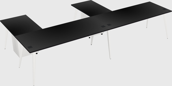 Modern l-shaped office desk
