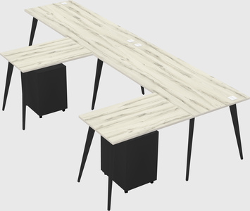 Modern l-shaped office desk