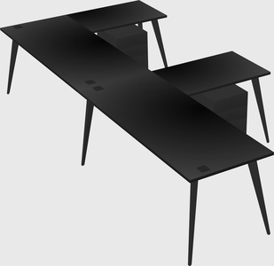 Modern l-shaped office desk