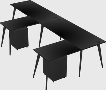 Modern l-shaped office desk