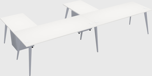 Modern l-shaped office desk