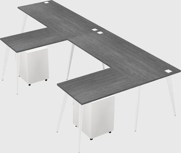 Modern l-shaped office desk