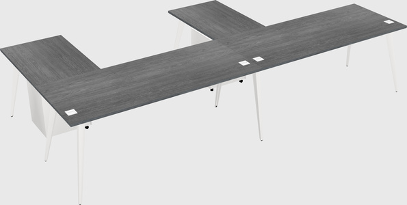 Modern l-shaped office desk