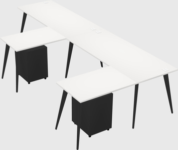 Modern l-shaped office desk