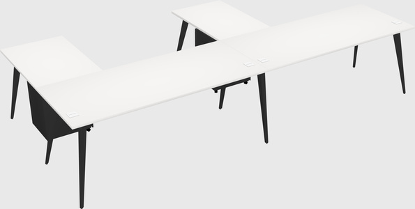 Modern l-shaped office desk