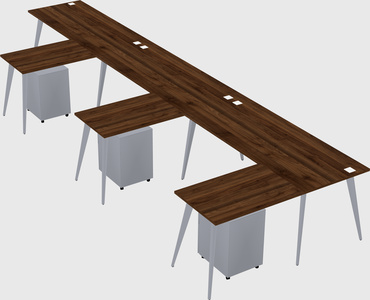 Modern l-shaped office desk
