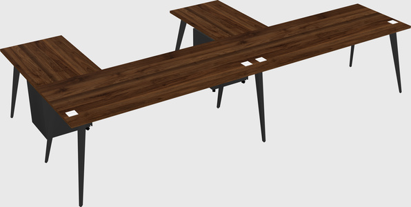 Modern l-shaped office desk