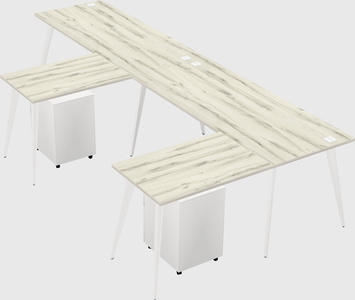 Modern l-shaped office desk