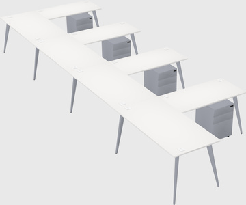 Modern l-shaped office desk
