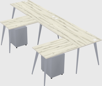 Modern l-shaped office desk