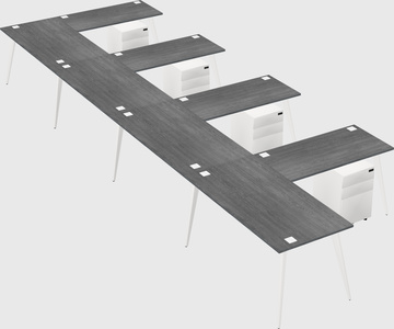 Modern l-shaped office desk