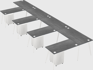 Modern l-shaped office desk