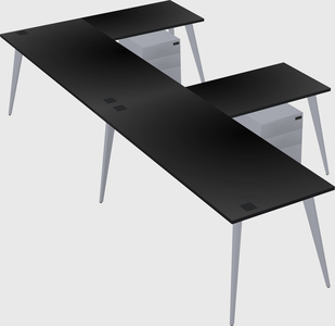 Modern l-shaped office desk