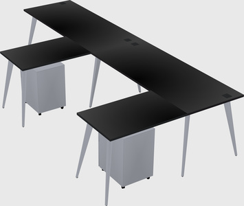 Modern l-shaped office desk
