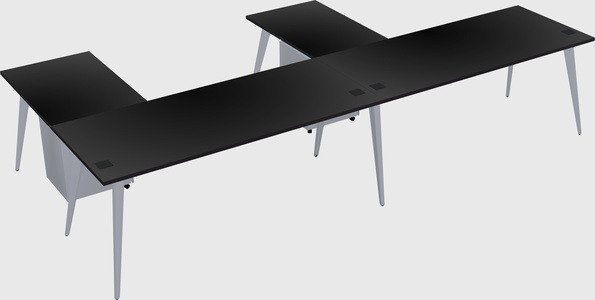 Modern l-shaped office desk