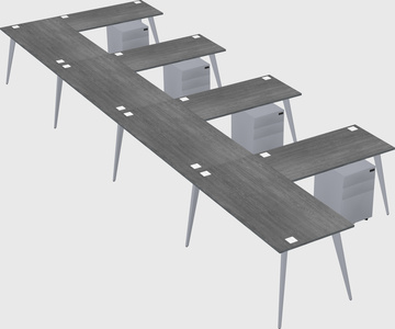 Modern l-shaped office desk