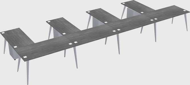 Modern l-shaped office desk