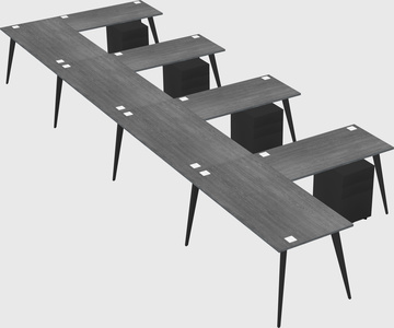 Modern l-shaped office desk