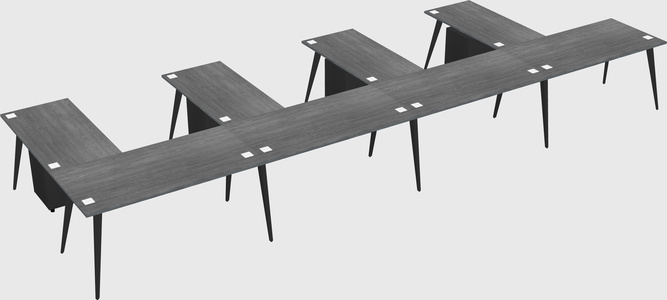 Modern l-shaped office desk