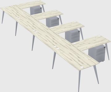 Modern l-shaped office desk