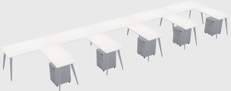 Modern L-shaped Office Desk