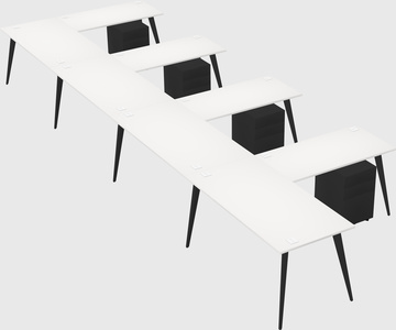 Modern l-shaped office desk