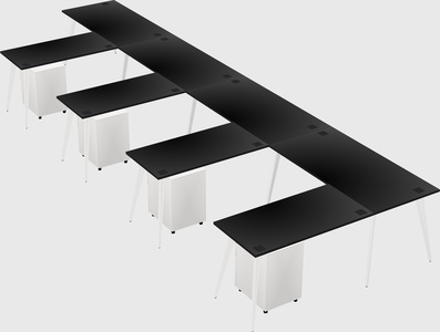 Modern l-shaped office desk