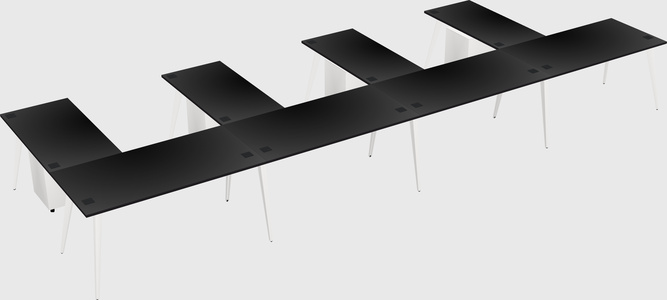 Modern l-shaped office desk
