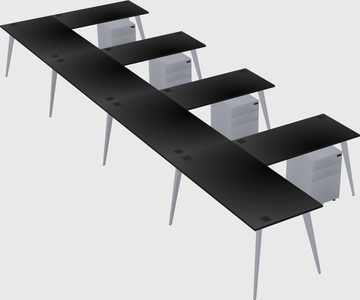 Modern l-shaped office desk