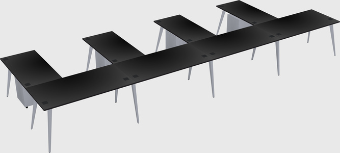 Modern l-shaped office desk