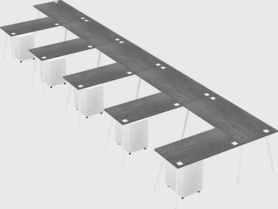 Modern l-shaped office desk