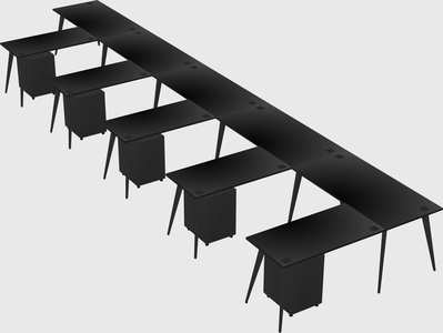 Modern l-shaped office desk