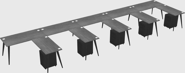 Modern L-shaped Office Desk