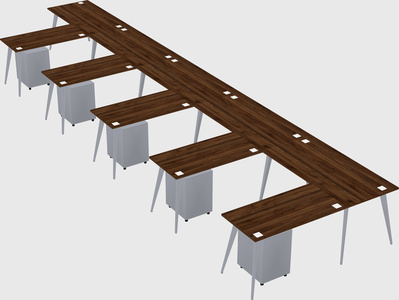 Modern l-shaped office desk