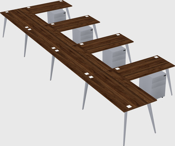 Modern l-shaped office desk
